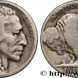 ÉTATS-UNIS D'AMÉRIQUE 5 Cents Tête d’indien ou Buffalo 1923 Philadelphie fwo_892147 Monde Petit Prix