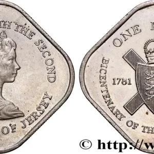 JERSEY 1 Pound (1 Livre) Bicentenaire de la Bataille de Jersey 1981 fwo_892153 Monde Populaire