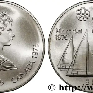 CANADA 5 Dollars JO Montréal 1976 voiliers 1973 fwo_892409 Monde Pas Cher