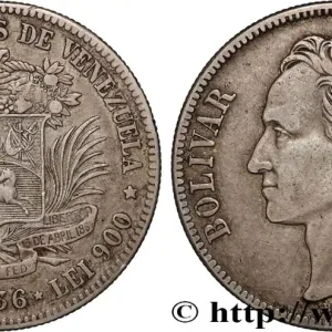 Prix Choc VENEZUELA 5 Bolivares Simon Bolivar 1936 Philadelphie fwo_892463 Monde