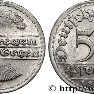 ALLEMAGNE 50 Pfennig gerbe de blé “sich regen bringt segen“ 1921 Munich - D fwo_892483 Monde Meilleure Qualité