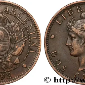 Haute Qualité ARGENTINE 2 Centavos 1892 fwo_893498 Monde