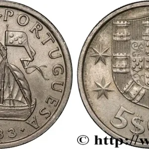 Solde PORTUGAL 5 Escudos Voilier / emblème 1983 fwo_893503 Monde