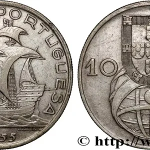 Livraison Mondiale PORTUGAL 10 Escudos 1955 fwo_893523 Monde