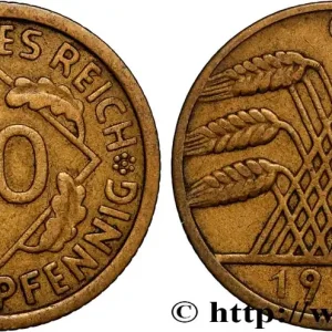 Acheter En Ligne ALLEMAGNE 10 Reichspfennig gerbe de blé 1929 Karlsruhe - G fwo_893548 Monde