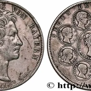 ALLEMAGNE - ROYAUME DE BAVIÈRE - LOUIS Ier Thaler historique 1828 Munich fwo_747985 Monde Acheter En Ligne