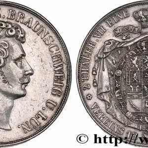 ALLEMAGNE - DUCHÉ DE BRUNSWICK ET LUNEBOURG - GUILLAUME 2 Thaler 1848 Brunswick fwo_750217 Monde En Vogue