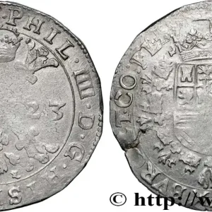 PAYS-BAS ESPAGNOLS - COMTÉ DE FLANDRE - PHILIPPE IV Patagon 1623 Bruges fwo_860170 Monde Authentique