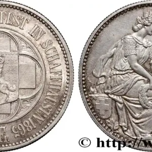 SUISSE 5 Francs Tir de Schaffhouse (Schaffhaussen) 1865 fwo_873474 Monde Affaire À Saisir