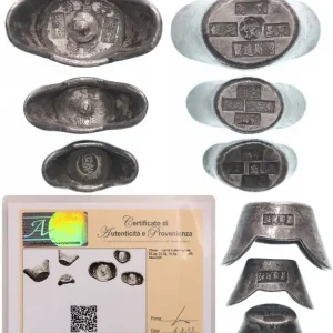 CHINE Lot de 3 lingots en forme de bateau n.d. fwo_873532 Monde Affaire À Saisir