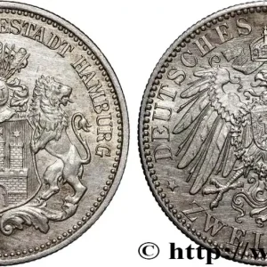 ALLEMAGNE - VILLE LIBRE DE HAMBOURG 2 Mark blason de Hambourg / aigle 1914 Hambourg - J fwo_874736 Monde Acheter Direct