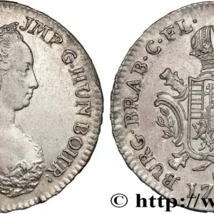 PAYS-BAS AUTRICHIENS - DUCHÉ DE BRABANT - MARIE-THÉRÈSE 1/2 Ducaton 1749 Anvers fwo_875435 Monde Garantie Incluse