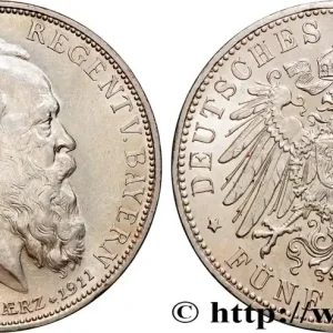 Jusqu’à Épuisement Des Stocks ALLEMAGNE - BAVIÈRE 5 Mark Léopold 1911 Munich fwo_879033 Monde