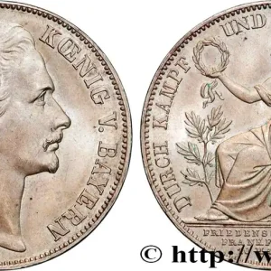 ALLEMAGNE - ROYAUME DE BAVIÈRE - LOUIS II Thaler à la victoire 1871 Münich fwo_879049 Monde Garantie Incluse