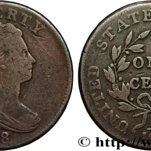 ÉTATS-UNIS D'AMÉRIQUE 1 Cent type au buste drapé - 2nd type 1798 fwo_893847 Monde Seulement Aujourd’hui