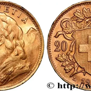 Petit Prix OR, PALLADIUM ET PLATINE INVESTISSEMENT 20 Francs "Vreneli" 1935 Berne fwo_890395 Monde