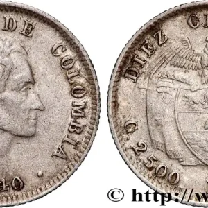 COLOMBIE 10 Centavos Simon Bolivar 1940 Birmingham fwo_891257 Monde Authentique