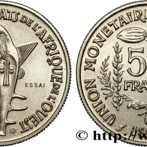 Fait Main ÉTATS DE L'AFRIQUE DE L'OUEST (BCEAO) Essai 50 Francs masque 1972 Paris fwo_894291 Monde