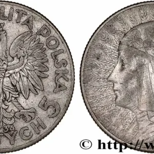 POLOGNE 5 Zlotych Reine Jadwiga 1934 Varsovie fwo_777260 Monde Remise