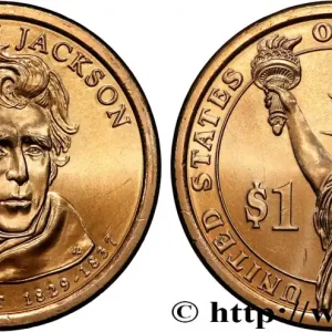 ÉTATS-UNIS D'AMÉRIQUE 1 Dollar Présidentiel Andrew Jackson / statue de la liberté 2008 Denver fwo_819061 Monde Seulement Aujourd’hui