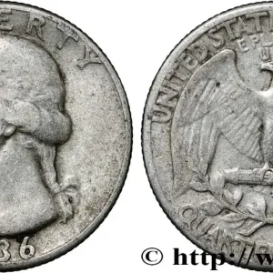 ÉTATS-UNIS D'AMÉRIQUE 1/4 Dollar Georges Washington 1936 Philadelphie fwo_856811 Monde Retour Gratuit