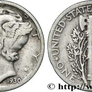 ÉTATS-UNIS D'AMÉRIQUE 1 Dime Mercury 1930 Philadelphie fwo_861220 Monde Pas Cher