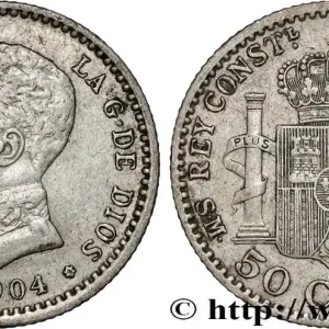 Commander Maintenant ESPAGNE 50 Centimos Alphonse XIII S.M.-.V. (04) 1904 Madrid fwo_862037 Monde