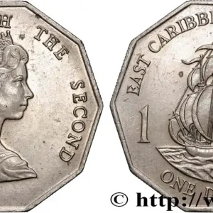 Meilleur Prix ÉTATS DE LA CARAÏBE ORIENTALE 1 Dollar Elisabeth II / le ‘Golden Hind’ 1989 fwo_873862 Monde