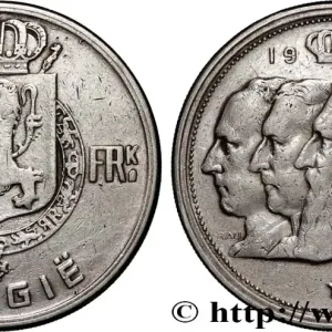Seulement Aujourd’hui BELGIQUE 100 Franken (Francs) bustes des quatre rois de Belgique, légende flamande 1949 fwo_879917 Monde