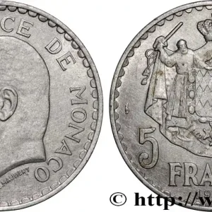 Prix Choc MONACO 5 Francs Louis II 1945 Paris fwo_881245 Monde