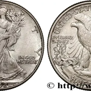 ÉTATS-UNIS D'AMÉRIQUE 1/2 Dollar Walking Liberty 1942 Philadelphie fwo_883019 Monde Réduction
