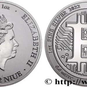 ARGENT D'INVESTISSEMENT 1 Oz - 2 Dollars Bitcoin 2022 fwo_883738 Monde Offre Limitée