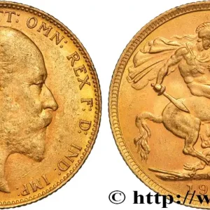 OR, PALLADIUM ET PLATINE INVESTISSEMENT 1 Souverain Edouard VII 1909 Melbourne fwo_884557 Monde Vente Directe