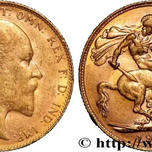 OR, PALLADIUM ET PLATINE INVESTISSEMENT 1 Souverain Edouard VII 1910 Perth fwo_886205 Monde Commande En Gros