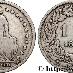 SUISSE 1 Franc Helvetia 1886 Berne fwo_887197 Monde Réduction