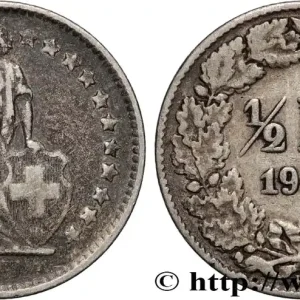 Super Prix SUISSE 1/2 Franc Helvetia 1921 Berne - B fwo_887236 Monde