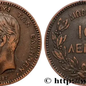 Satisfait Ou Remboursé GRÈCE 10 Lepta Georges Ier 1882 Paris fwo_889399 Monde