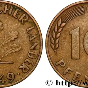 ALLEMAGNE 10 Pfennig “Bank deutscher Länder” 1949 Munich - D fwo_889570 Monde Commander Maintenant
