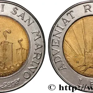 SAINT-MARIN 500 Lire : les trois tours de San Marin 1993 Rome - R fwo_890544 Monde Tendance