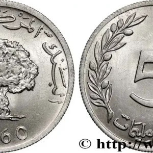 Solde TUNISIE 5 Millim arbre 1960 fwo_893569 Monde