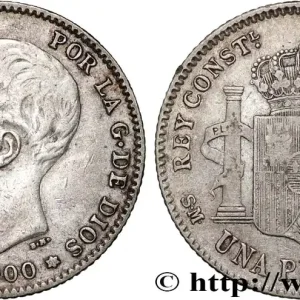 ESPAGNE 1 Peseta Alphonse XIII 3e type 1900 Madrid fwo_894841 Monde Nouveauté
