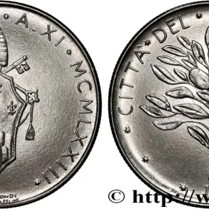 VATICAN ET ÉTATS PONTIFICAUX 50 Lire armes au nom de Paul VI an XI / rameau d’olivier 1973 Rome fwo_894854 Monde Premium
