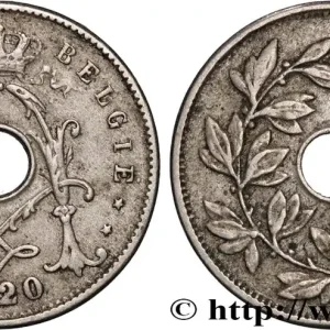 Dernière Chance BELGIQUE 5 Centiemen (Centimes) Albert Ier légende flamande 1920 fwo_894878 Monde