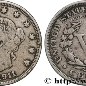 ÉTATS-UNIS D'AMÉRIQUE 5 Cents Liberty Nickel 1911 Philadelphie fwo_894896 Monde Prix Promo