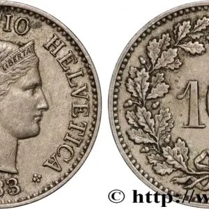 Commande En Gros SUISSE 10 Centimes (Rappen) Helvetia 1883 Berne fwo_894980 Monde