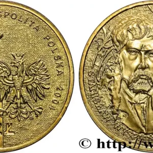 Premium POLOGNE 2 Zlote aigle / série peintres des 19e et 20e siècles : Stanislaw Wyspianski (1869-1907) 2004 Varsovie fwo_821416 Monde