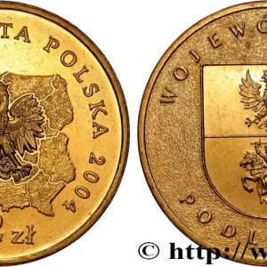 Bon Marché POLOGNE 2 Zlote aigle / écu de la Voïvodie de Podlachie 2004 Varsovie fwo_824692 Monde
