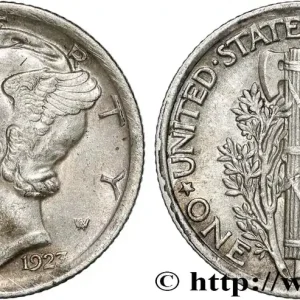 ÉTATS-UNIS D'AMÉRIQUE 1 Dime Mercury 1923 Philadelphie fwo_833679 Monde Livraison Gratuite