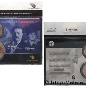 ÉTATS-UNIS D'AMÉRIQUE PRESIDENTIAL 1 Dollar - ROOSEVELT - 1 monnaie et 1 médaille de l’épouse du Président n.d. fwo_838387 Monde Prix Bas
