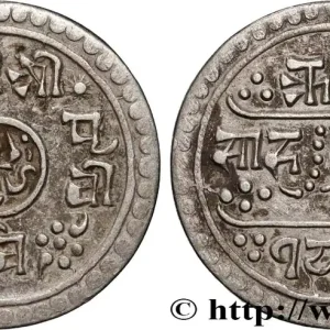 NÉPAL 1/2 Mohar Prithvi Bir Bikram SE 1817 (1895) fwo_864771 Monde Livraison Mondiale